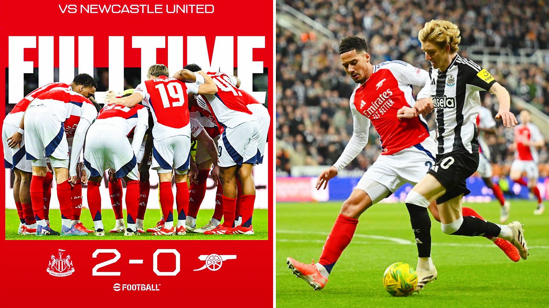 阿森纳主场对阵纽卡斯尔，争取连胜